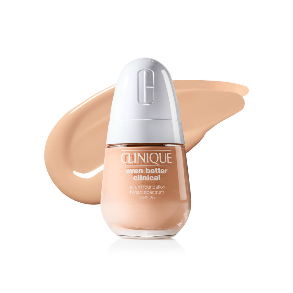 Clinique front packaging showing foundation bottle and label, easy shade identification