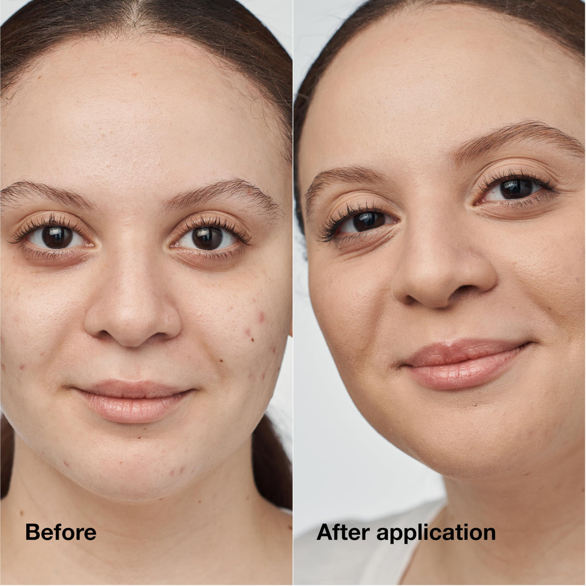 Clinique texture swatches showing serum foundation finish and matte benefit