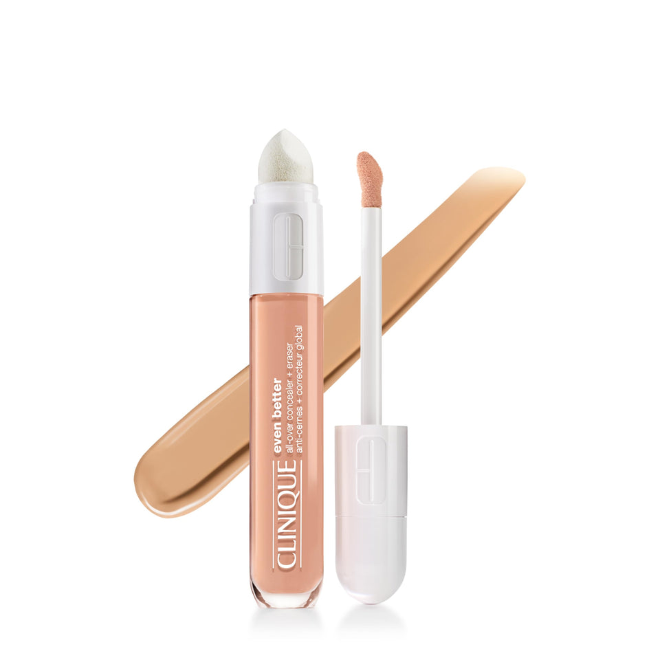 Clinique front packaging showing full-coverage concealer and benefits