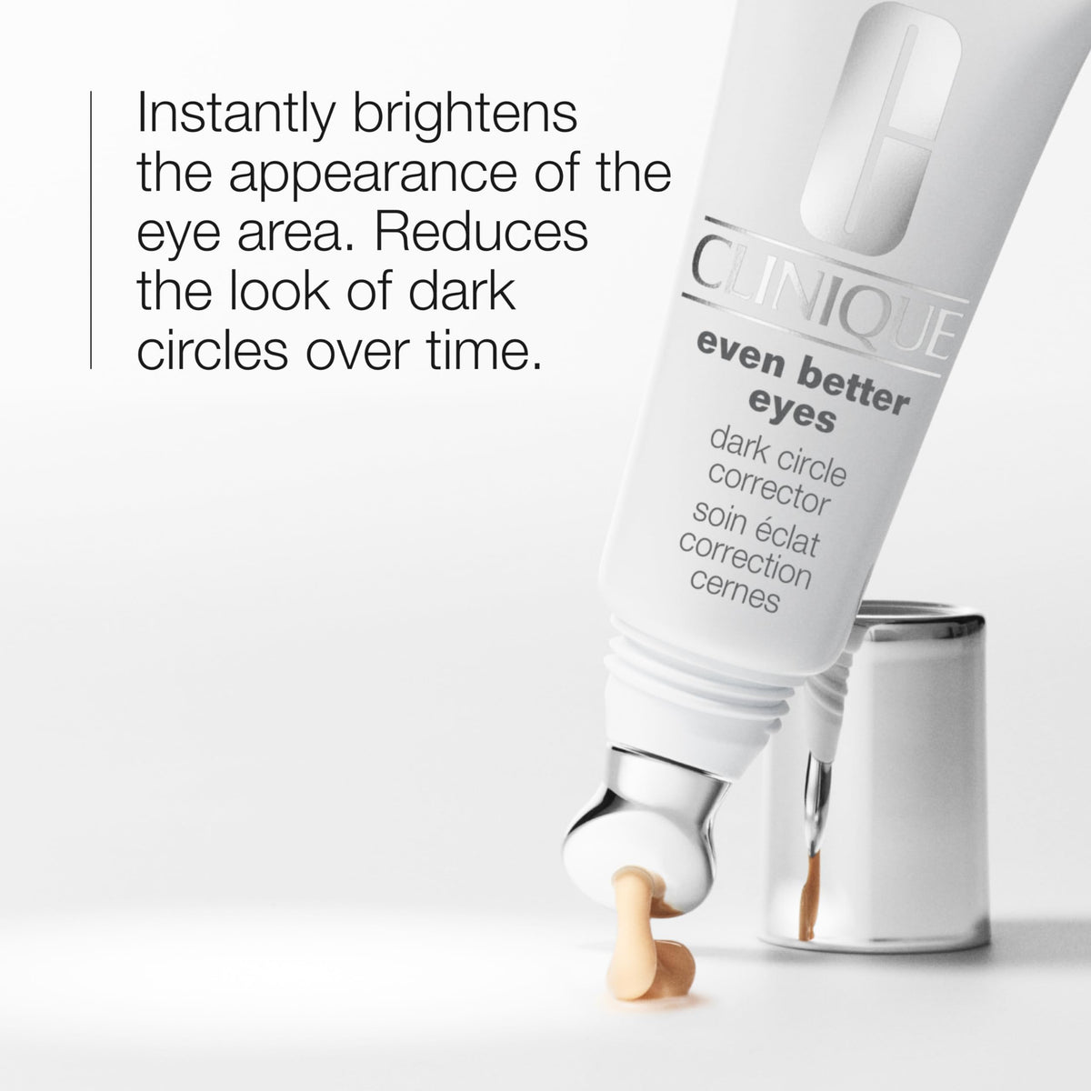 Clinique Even Better Eyes metal applicator close-up delivering cool massage and targeted application