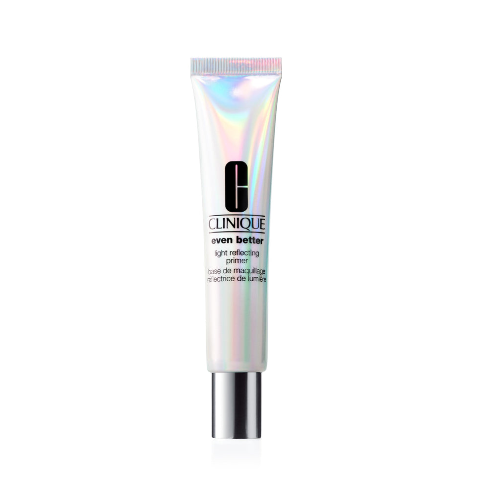 Clinique primer front packaging showing brand and sleek tube, conveys trust