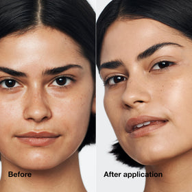 Clinique pump application dispensing medium coverage for controlled, mess-free makeup application