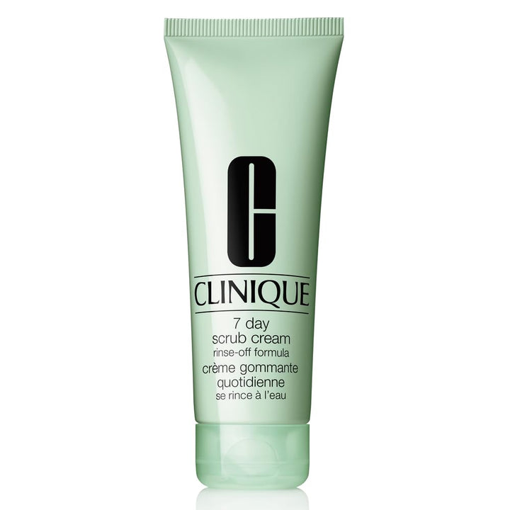 Clinique exfoliator front bottle view showing packaging and easy dispensing benefit
