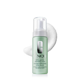 Clinique front packaging shows bottle and clear branding, ideal gentle cleansing