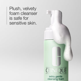 Clinique foam texture close-up demonstrates plush foam and gentle lift