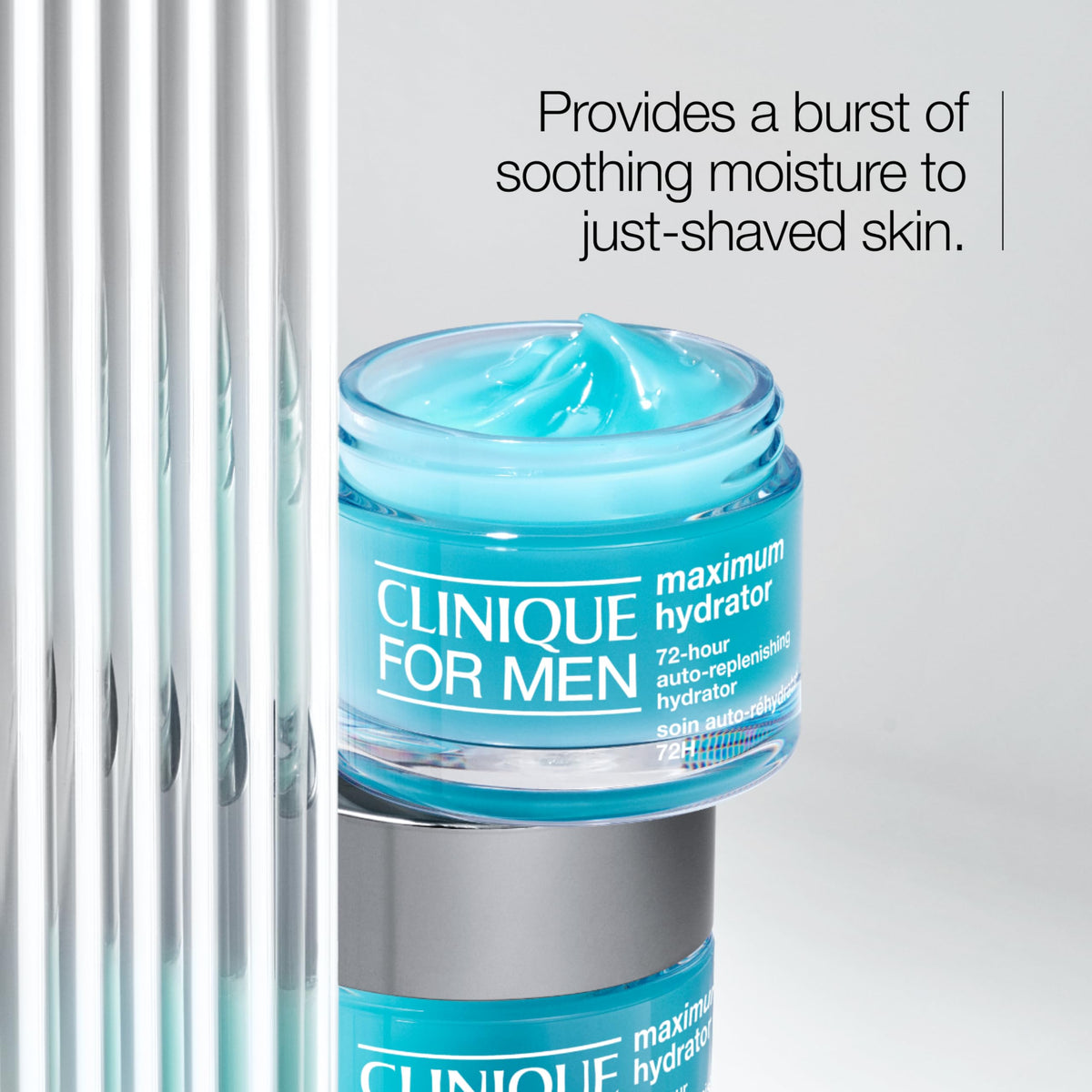 Clinique gel-cream texture close-up highlighting smooth, fast-absorbing hydration