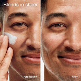 Clinique For Men hydrating lotion texture close-up demonstrating lightweight feel