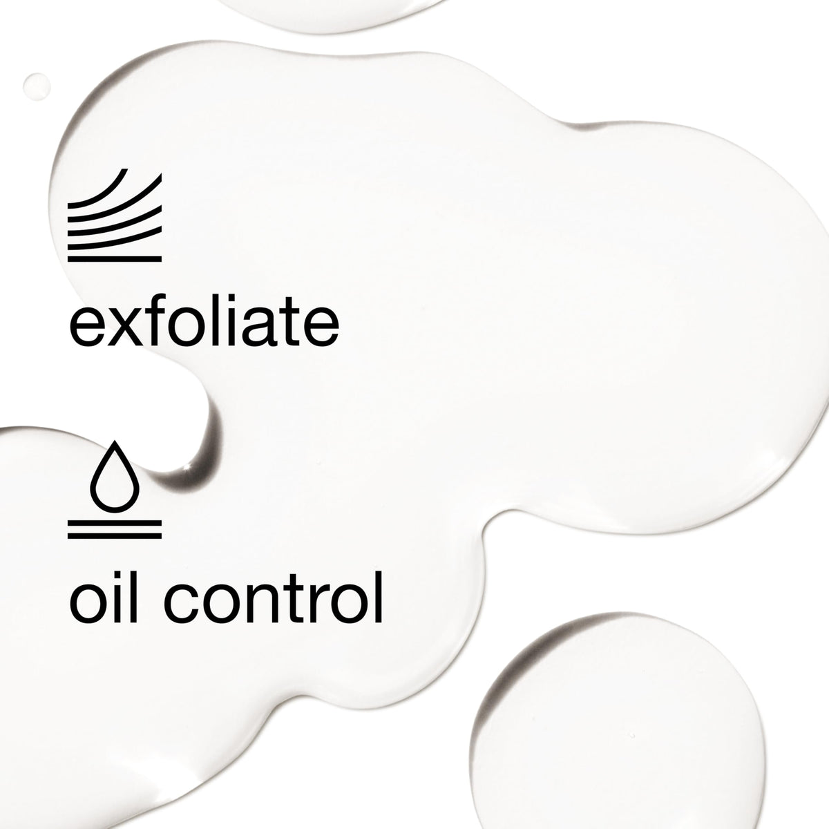 Clinique texture close-up of tonic liquid on skin, smoothing and refining