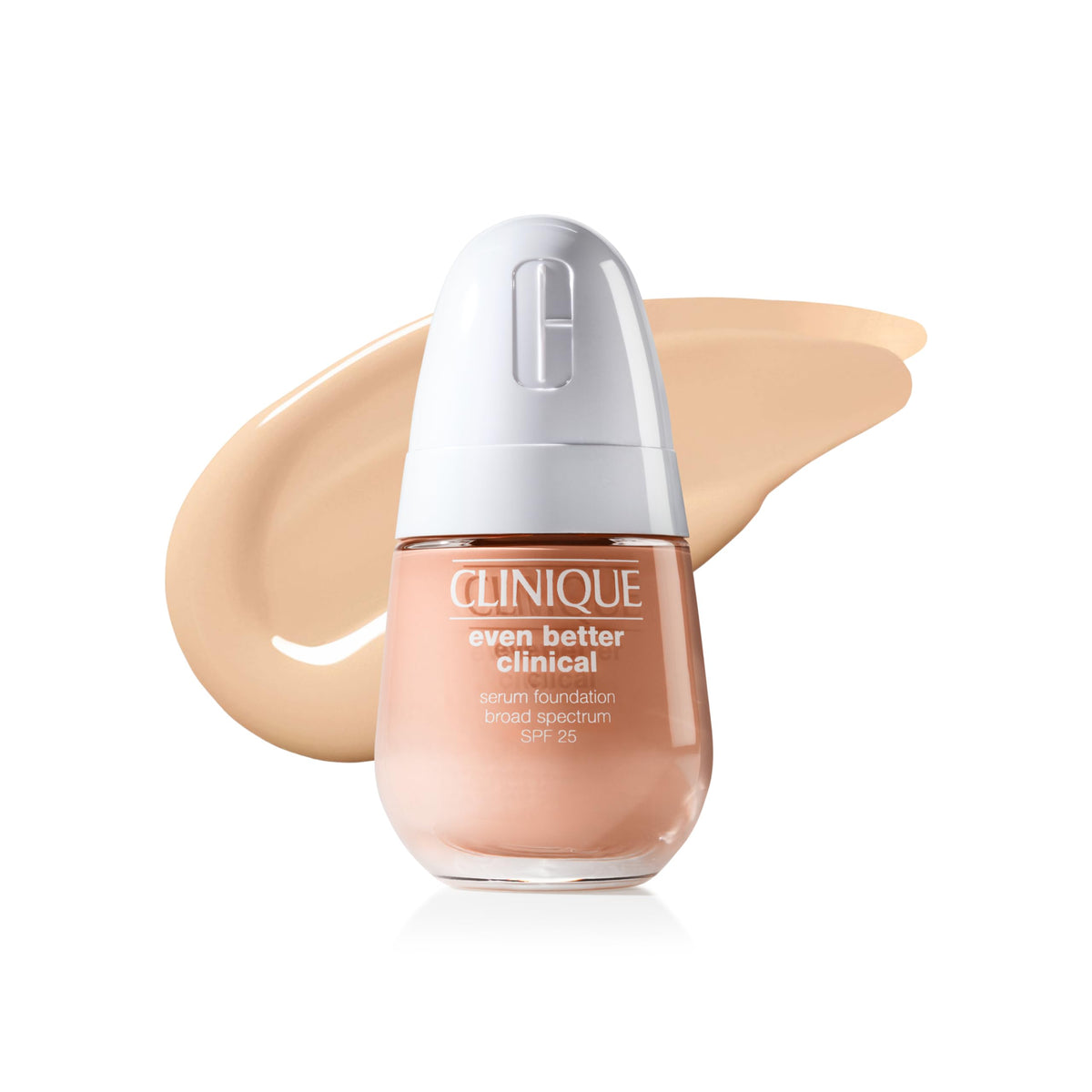 Clinique front bottle view showing product and clean packaging benefit