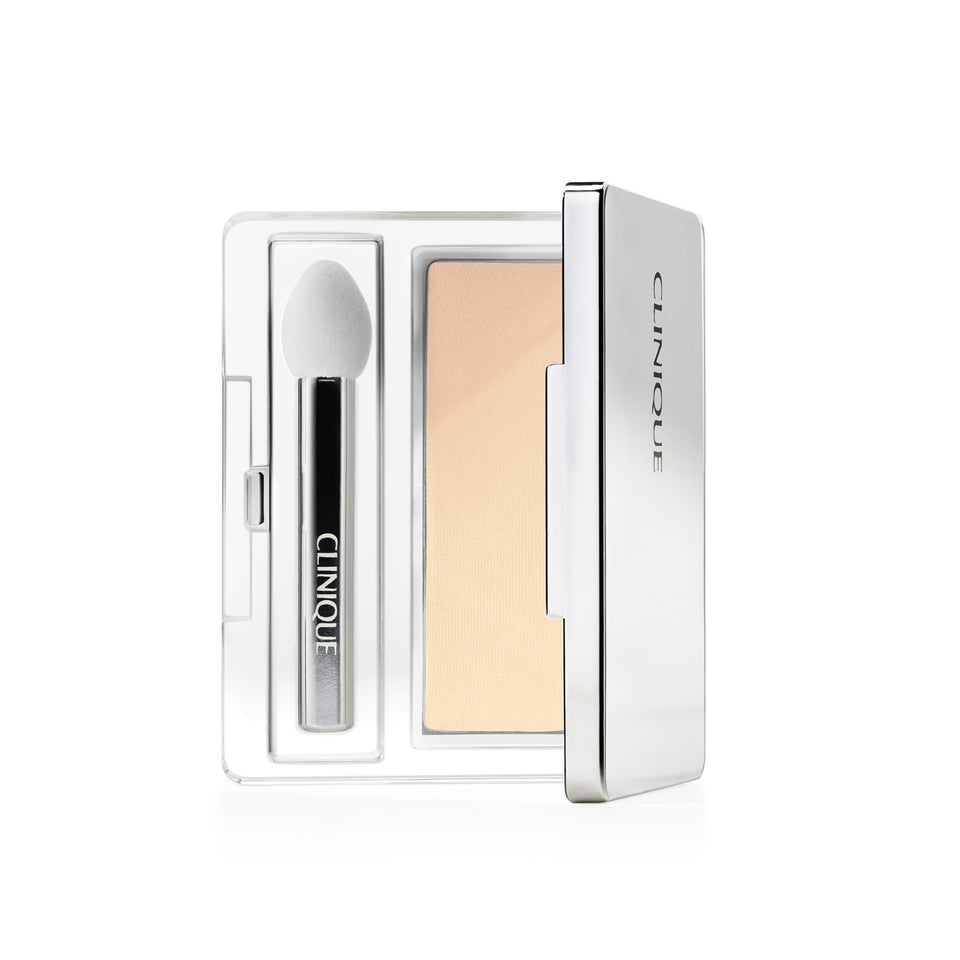 Clinique French Vanilla compact front view shows clean packaging and easy carry benefit