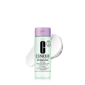 Clinique front bottle showing label and easy no-rinse benefit