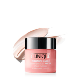 Clinique front packaging showing product and shielded hydration effect