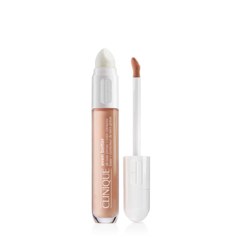 Clinique front packaging of Peach primer showing compact travel-friendly design