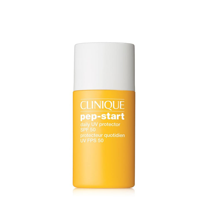 Clinique front tube showing compact SPF 50 and lightweight tint benefits