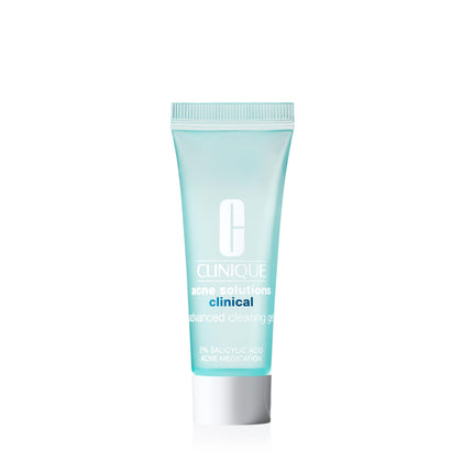 Clinique clinical clearing gel front compact view shows travel-size portability and quick use