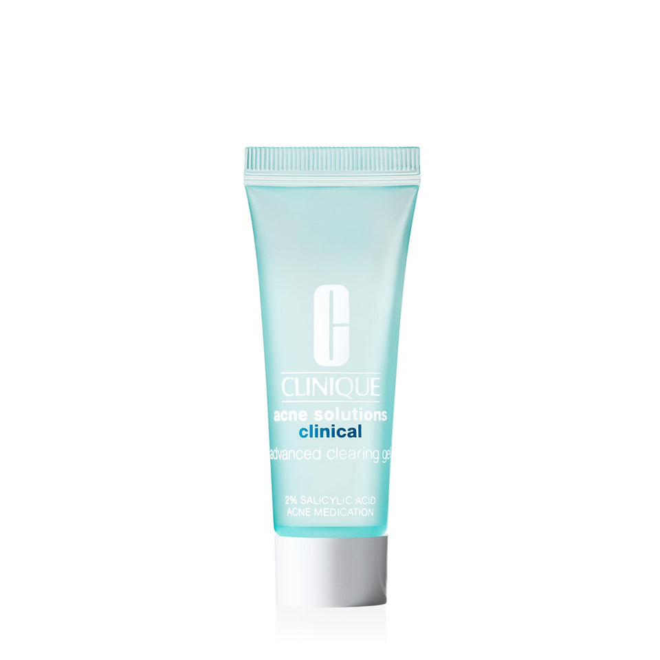 Clinique clinical clearing gel front compact view shows travel-size portability and quick use