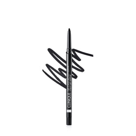 Clinique gel tech eyeliner front view showing sleek pencil and shade text