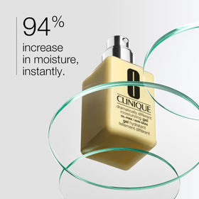 Clinique gel texture close-up demonstrating lightweight, fast-absorbing hydration benefit