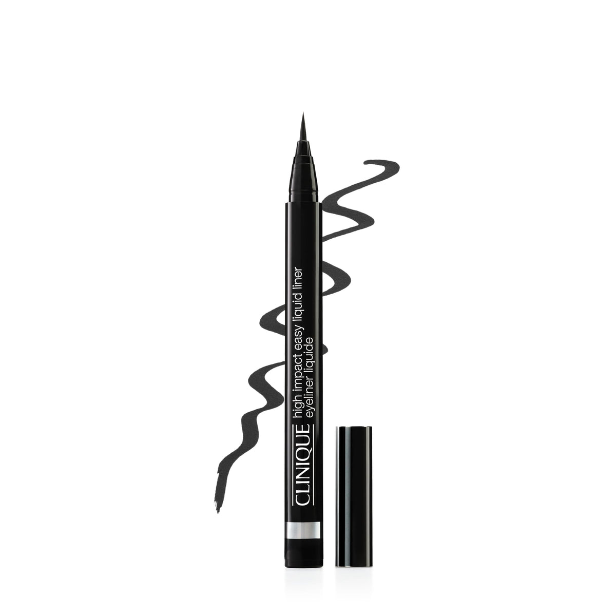 Clinique front packaging showing pen and bold black shade benefit