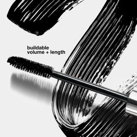 Clinique side view on lashes demonstrating added length and separated lash effect