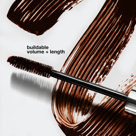 Clinique open tube showing rich black-brown texture for fuller lashes