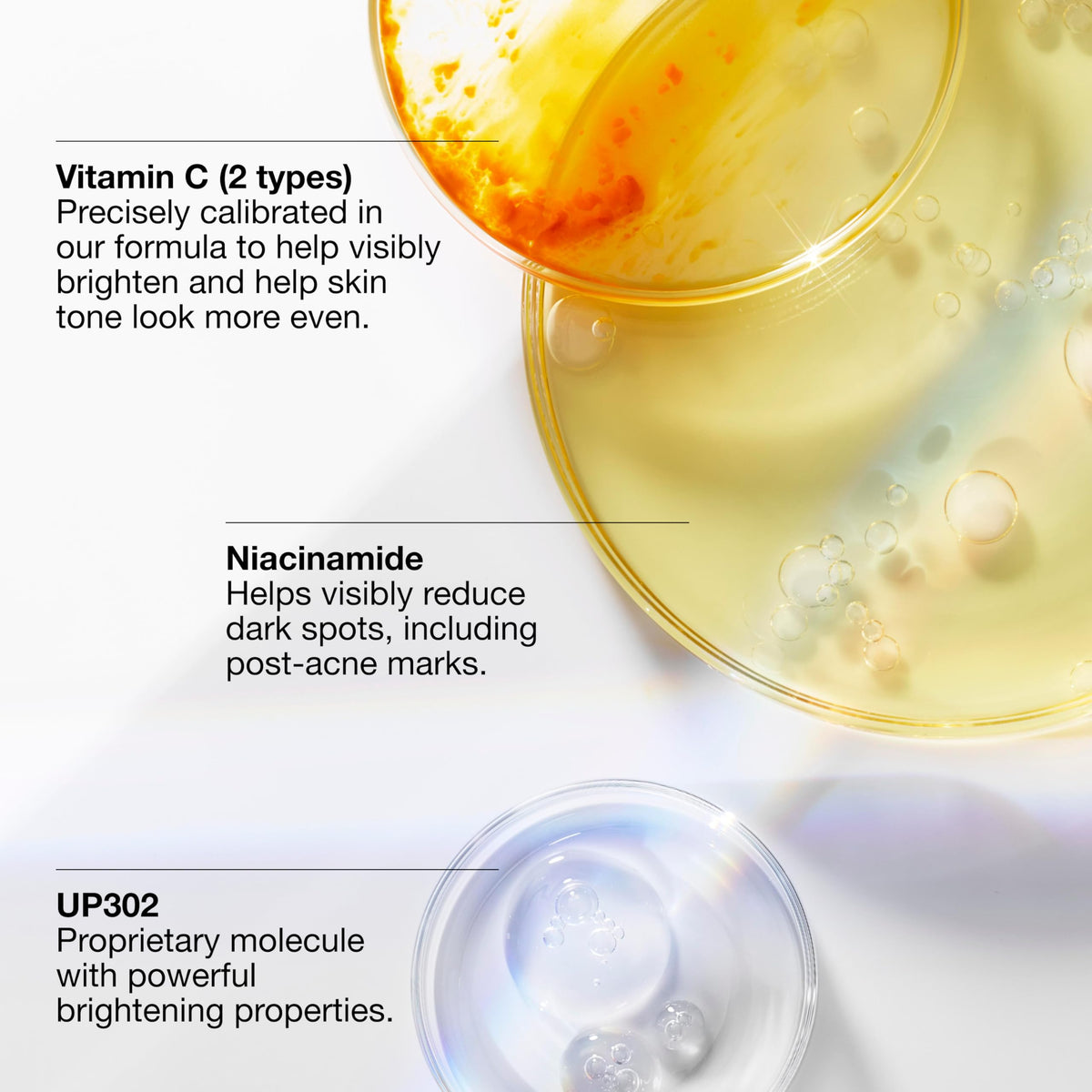 Clinique ingredient label close-up showing key actives and clarity
