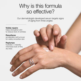 Clinique ingredients label highlighting peptides retinoid hyaluronic benefits