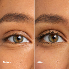 Clinique mascara texture swatch demonstrating smooth, buildable black pigment