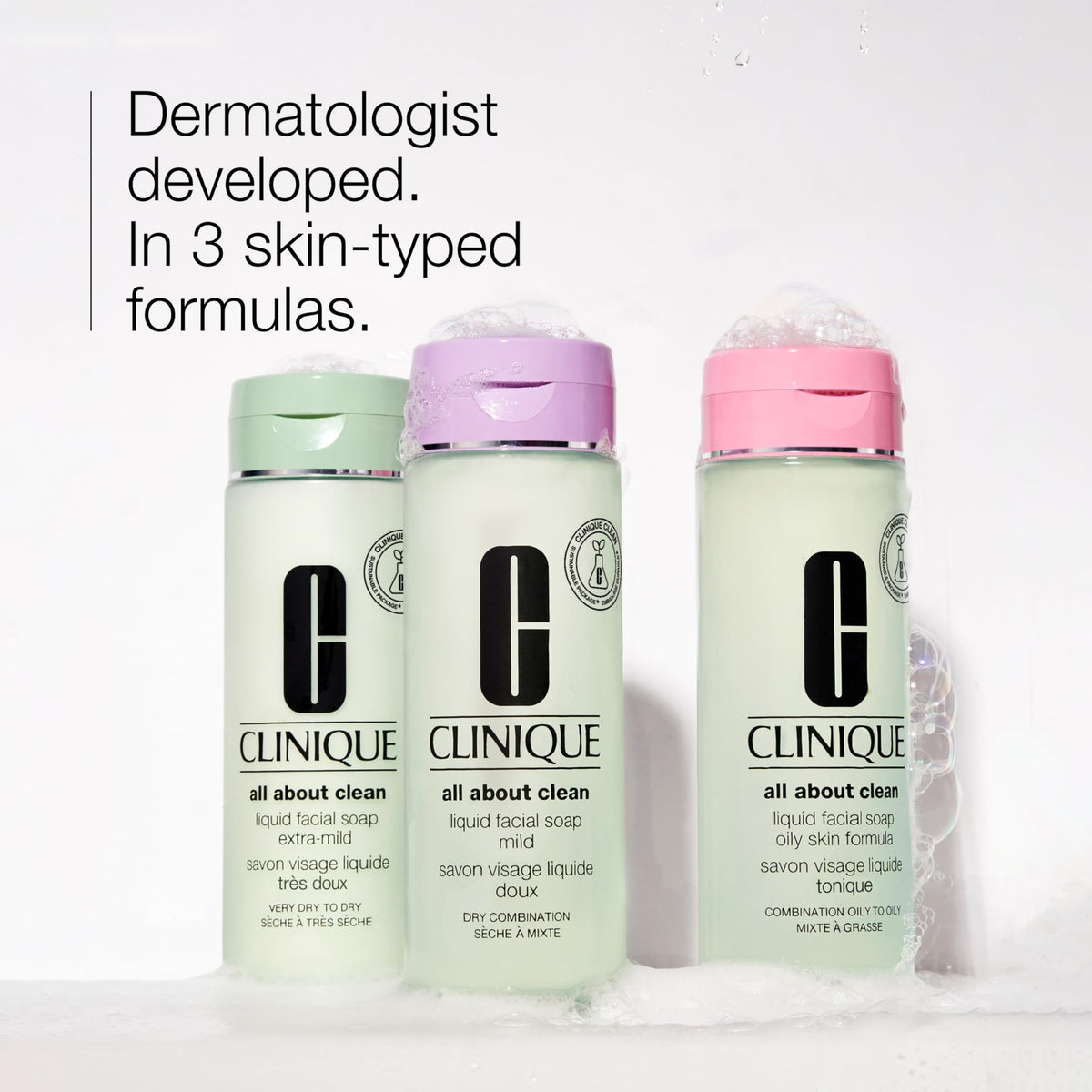 Clinique pump close-up highlighting easy dispensing and controlled use
