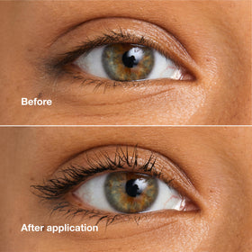 Clinique wand coated with formula demonstrating buildable volume and smooth texture