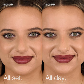 Clinique mist spraying over face for long-lasting makeup hold