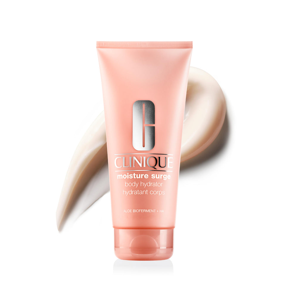 Clinique front packaging showing bottle and brand for hydration benefit
