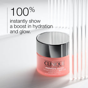 Close-up of Clinique cream texture highlighting hydration and lightweight feel