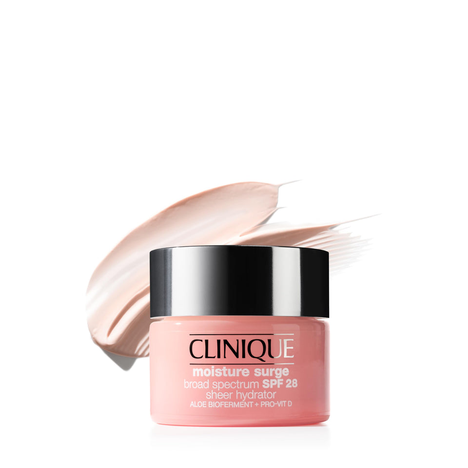 Clinique jar front view showing product and brand for clear identification and trust