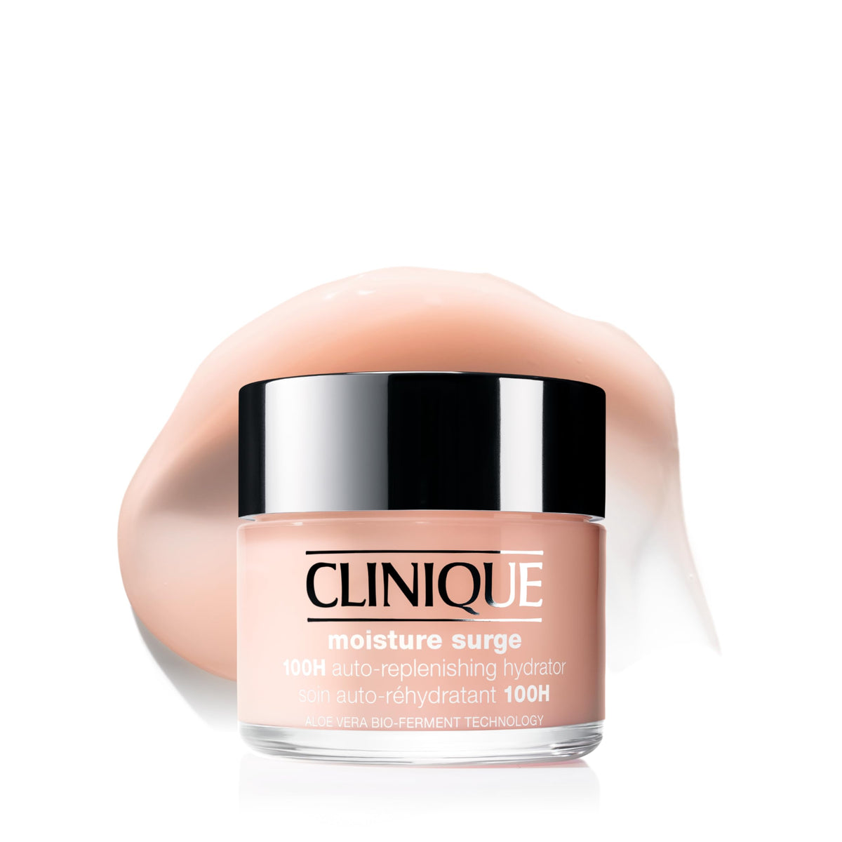Clinique front jar showing Moisture Surge packaging and easy access benefit