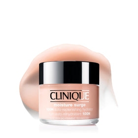 Clinique front jar showing Moisture Surge packaging and easy access benefit