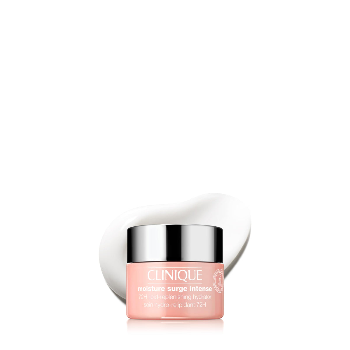 Clinique Moisture Surge Intense front jar showing compact travel size and hydration benefit