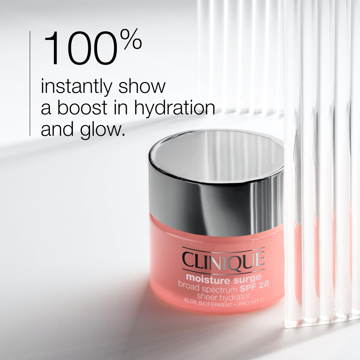 Clinique texture close-up highlighting airy cream and hydration