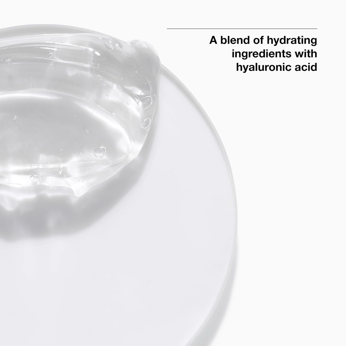 Clinique gel texture close-up showing lightweight hydration feel for quick absorption
