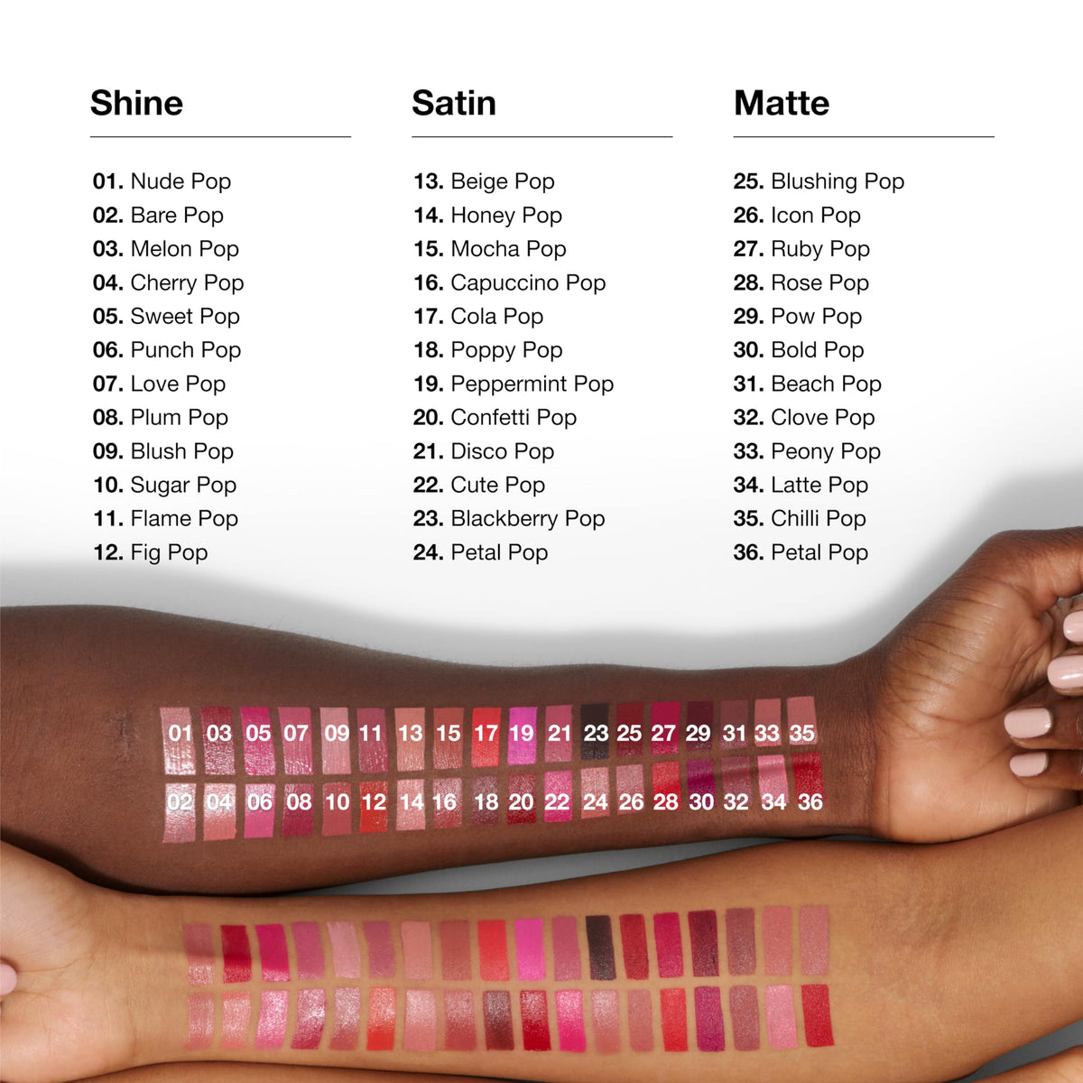 Clinique lipstick held in hand to show size and travel-friendly scale