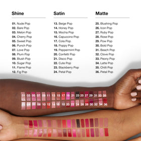 Clinique lipstick held in hand to show size and travel-friendly scale