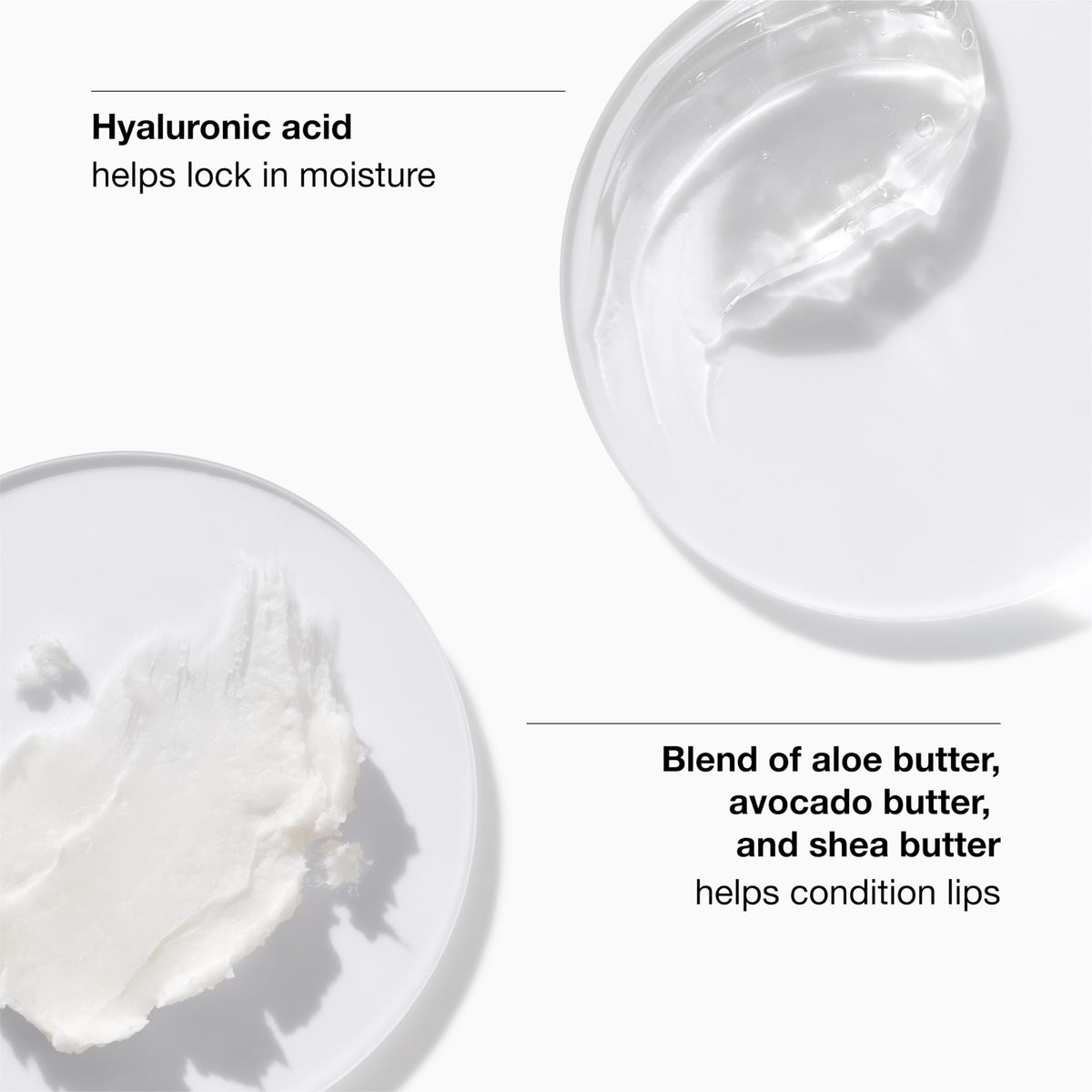 Clinique gloss texture swatch on skin demonstrating hydrating, non-sticky finish