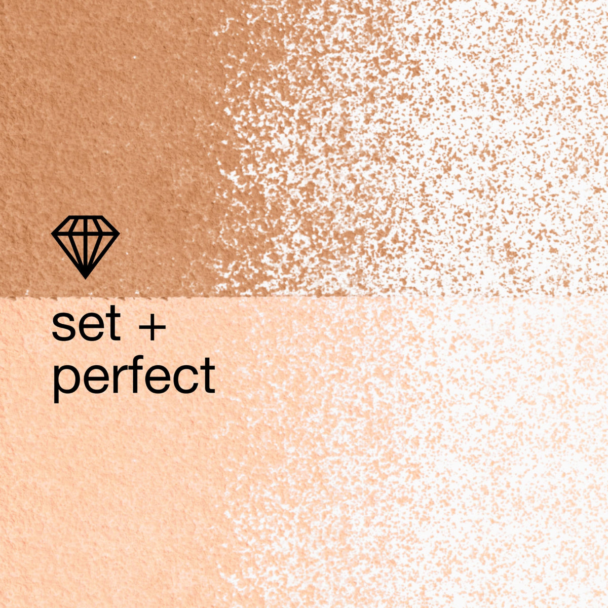 Before-and-after T-zone comparison with Clinique powder reducing visible shine and blurring pores