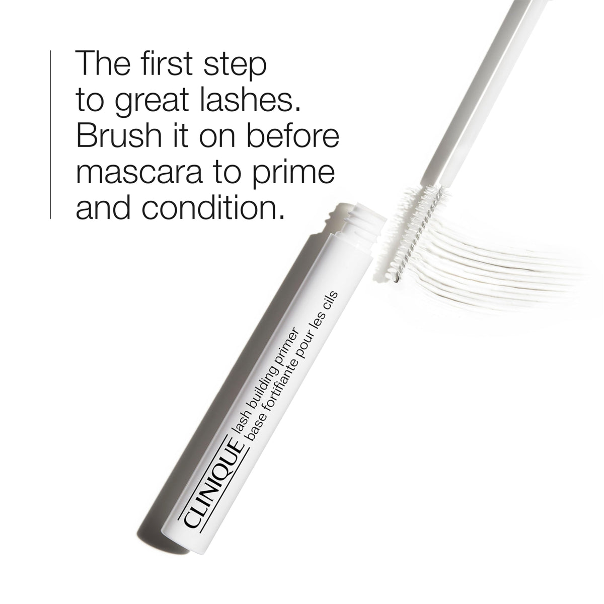 Clinique primer applicator wand closeup illustrating precise application benefit