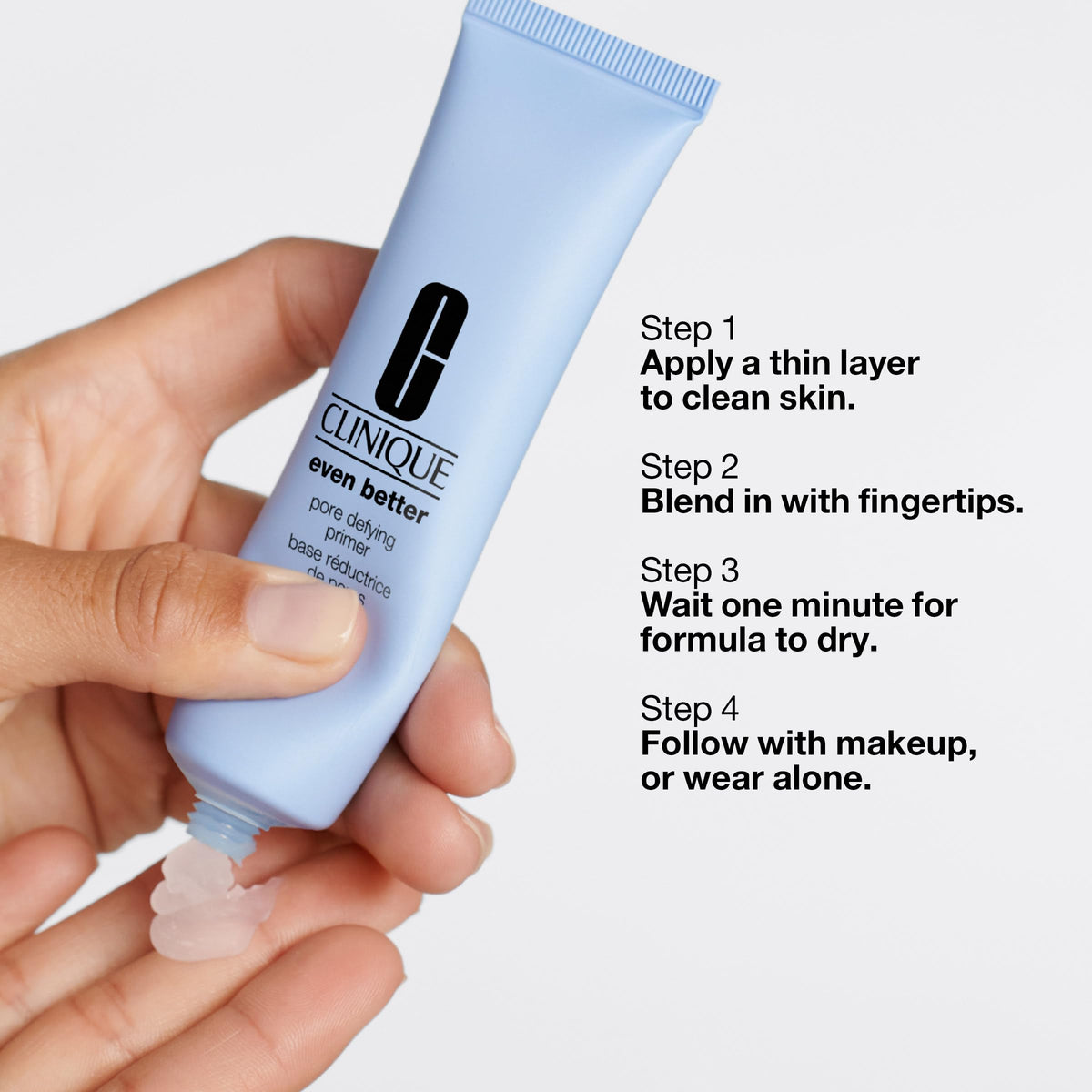 Clinique primer texture close-up highlighting water-balm feel and hydration