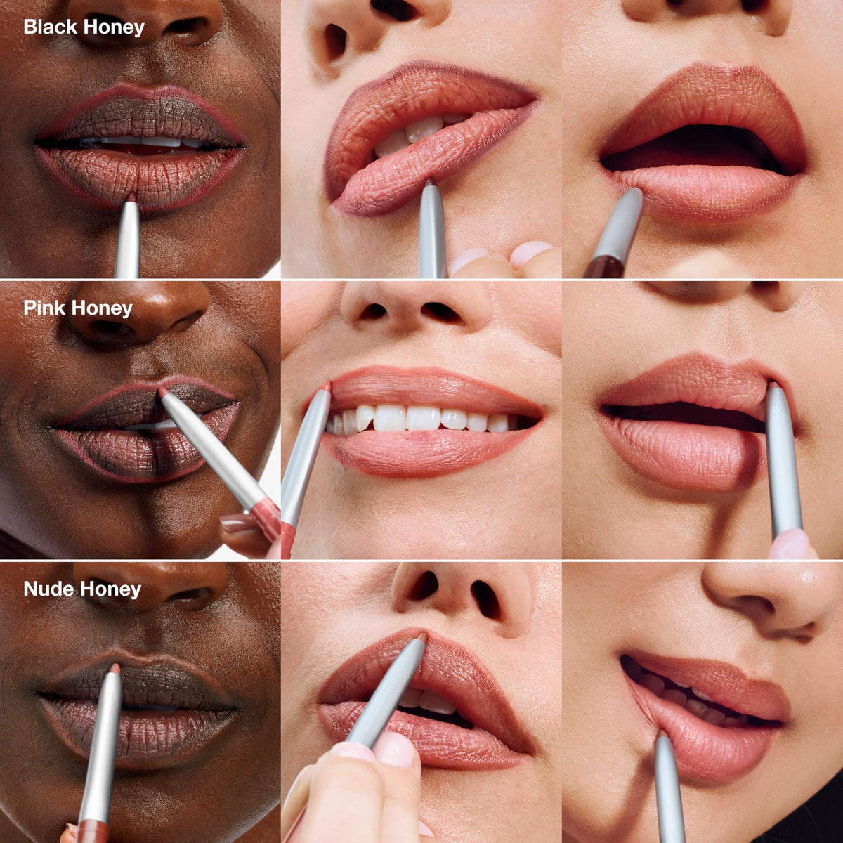 Clinique Quickliner in hand applying precise line for clean definition