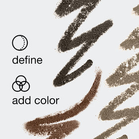 Clinique Quickliner applied on brow displays hair-like filling for natural shape