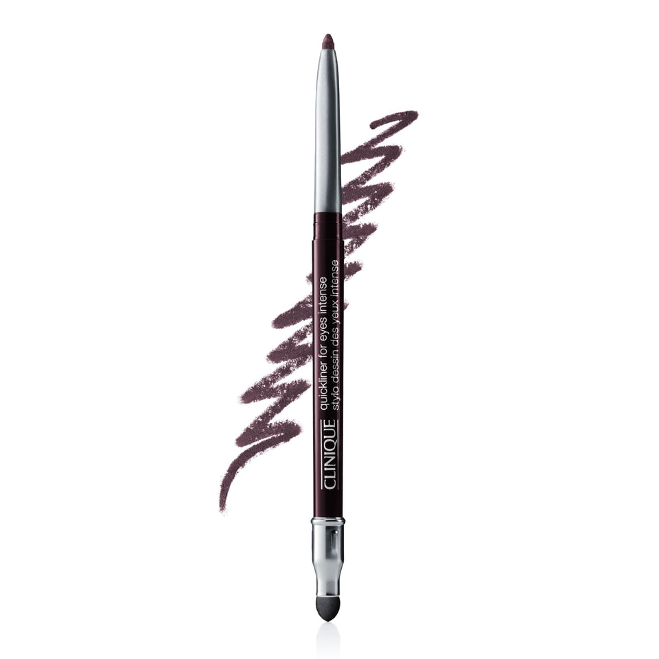 Clinique Quickliner front packaging showing Intense Aubergine for bold color