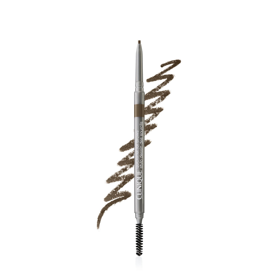 Clinique Quickliner front packaging showing compact pencil and shade Soft Brown benefit: easy identification