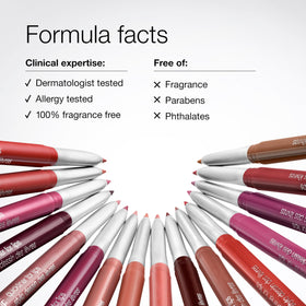 Clinique Quickliner applied on lips showing defined edges and smudge-resistant benefit